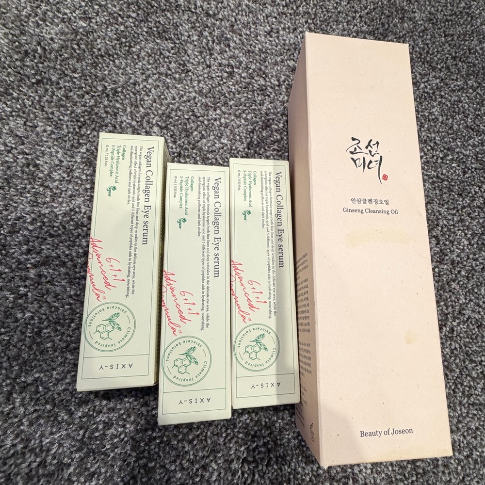 Beauty of Joseon Ginseng Cleansing Oil and AXIS-Y Vegan Collagen Eye Serum Set